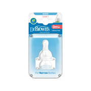 Tetine din silicon pentru biberoane cu gat ingust nivel 1 (0-3 luni) (2 pack)