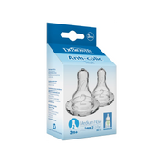 Tetine din silicon pentru biberoane cu gat ingust nivel 2 (3-6 luni) (2 pack)