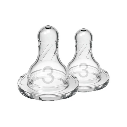 Tetine din silicon pentru biberoane cu gat ingust nivel 3 (6 luni+) (2 pack)