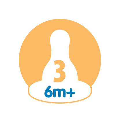 Tetine din silicon pentru biberoane cu gat ingust nivel 3 (6 luni+) (2 pack)