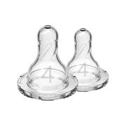 Tetine din silicon pentru biberoane cu gat ingust nivel 4 (9 luni+) (2 pack)