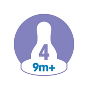 Tetine din silicon pentru biberoane cu gat ingust nivel 4 (9 luni+) (2 pack)
