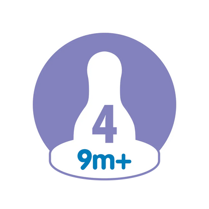 Tetine din silicon pentru biberoane cu gat ingust nivel 4 (9 luni+) (2 pack)