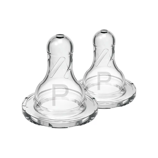 Tetine din silicon pentru biberoane cu gat ingust nivel prematuri (2 pack)