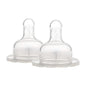 Tetine din silicon pentru biberoane cu Gat Larg nivelul 1 (0-3 luni) (2 pack)