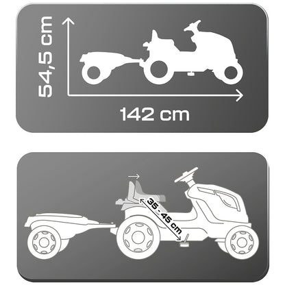 Tractor cu pedale si remorca Smoby Farmer XL negru